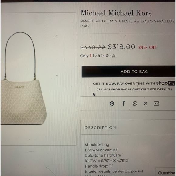 Never used MICHEAL KORS!!🤍 - Picture 1 of 8